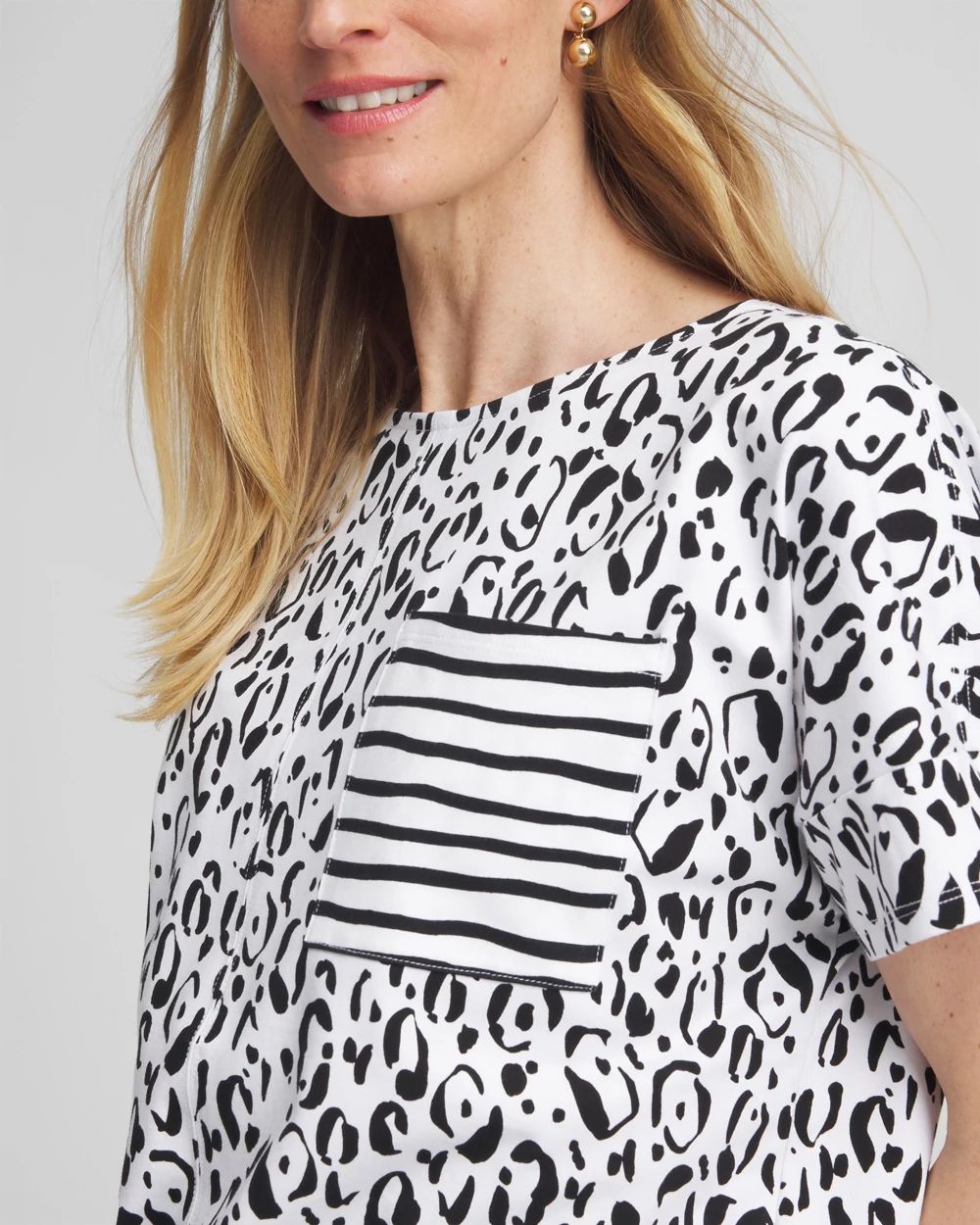Zenergy® UPF Animal Print Pocket Tee | Chico's